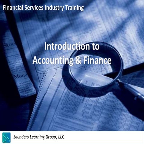 Intro to Accounting and Finance | PPT