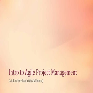 Intro to Agile