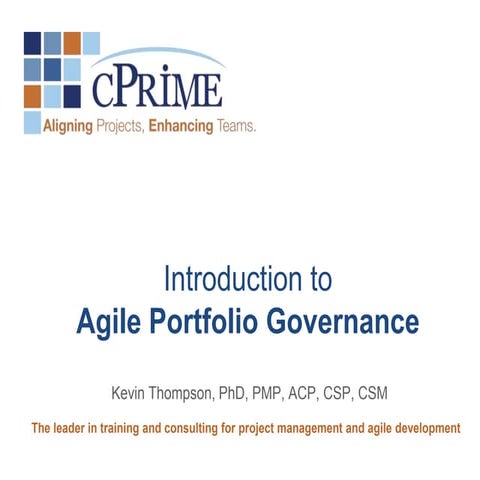 Intro to Agile Portfolio Governance Presentation  