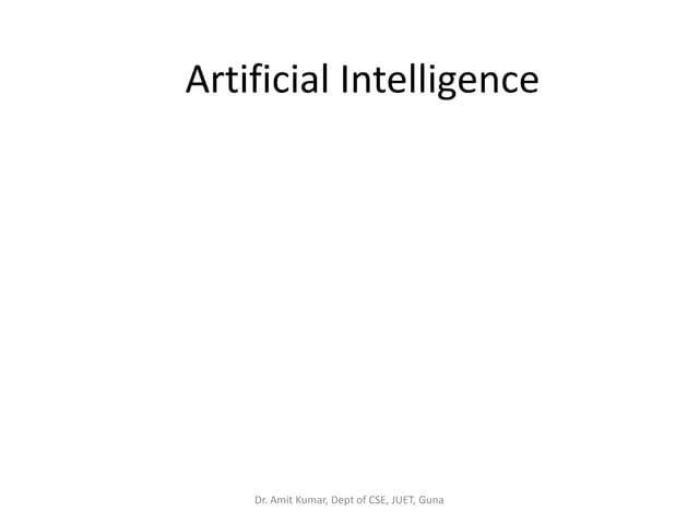 Introduction to Artificial Intelligence and few examples | PDF