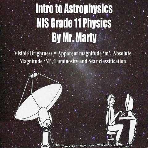 Intro to astrophysics nis grade 11 by mr marty, visible brightness = apparent...