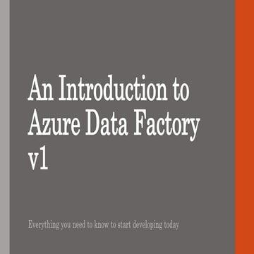 Intro to Azure Data Factory v1 | PPT