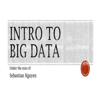 Intro to Big Data