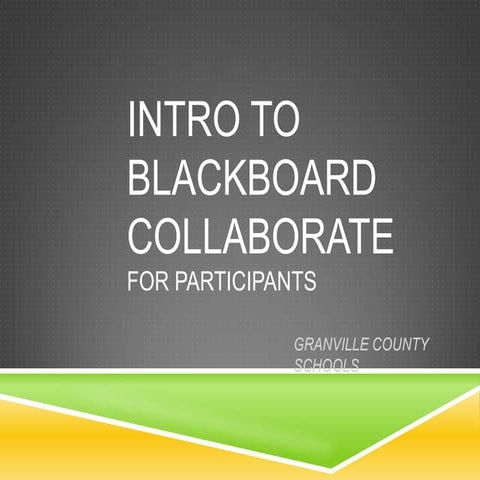 Intro to Blackboard for Participants