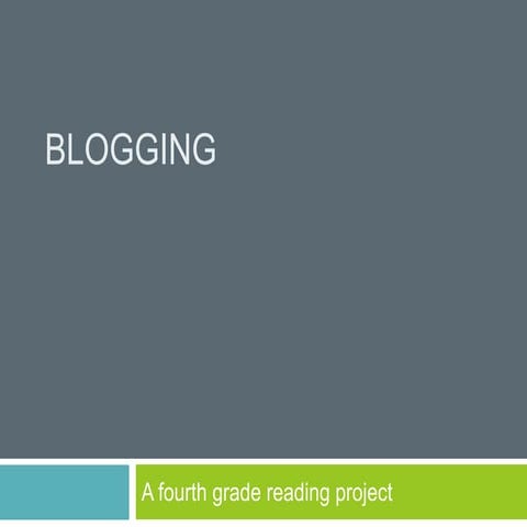 Intro to Blogging