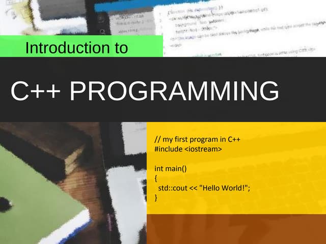 Intro to c++ | PPT