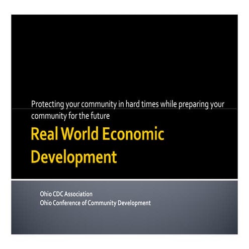 Into to Community Economic Development