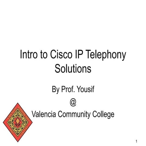 Introduction to Cisco IP Telephony Solutions