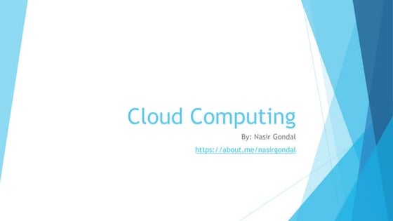 Intro to cloud computing