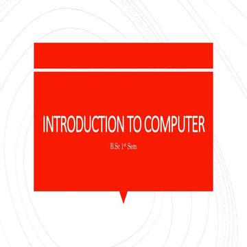 Intro to computer | PPT