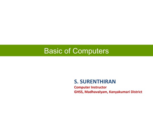 INTRODUCTION TO COMPUTERS