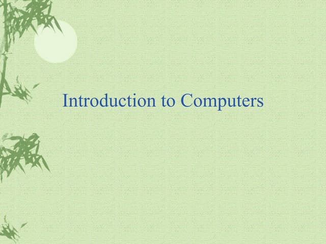 Intro to Computers | PPT