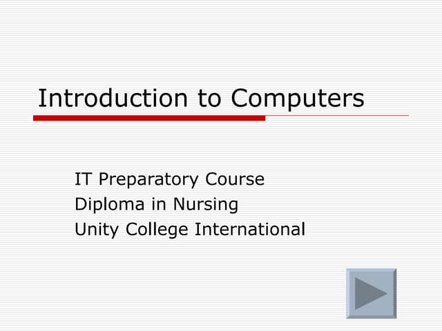 Intro to computer fundamentals | PPT