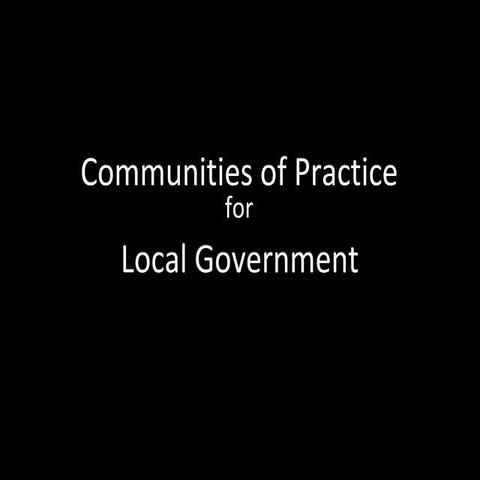 Introduction to Communities of Practice