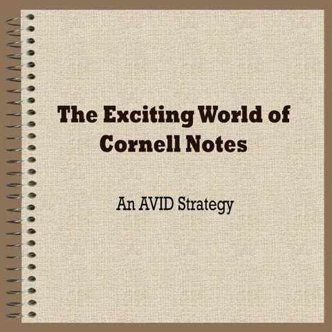 Intro to cornell notes