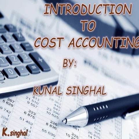 Intro to cost accounting