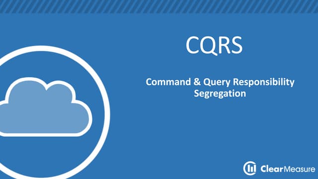 Introduction to CQRS - command and query responsibility segregation