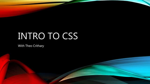 Intro to CSS | PPT