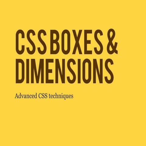 CSS Box Model and Dimensions | PPT