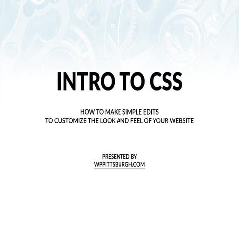 Intro to CSS Presentation | PPT