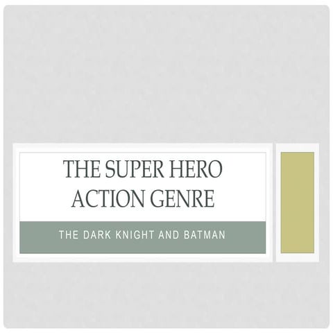 Intro to dark knight and batman