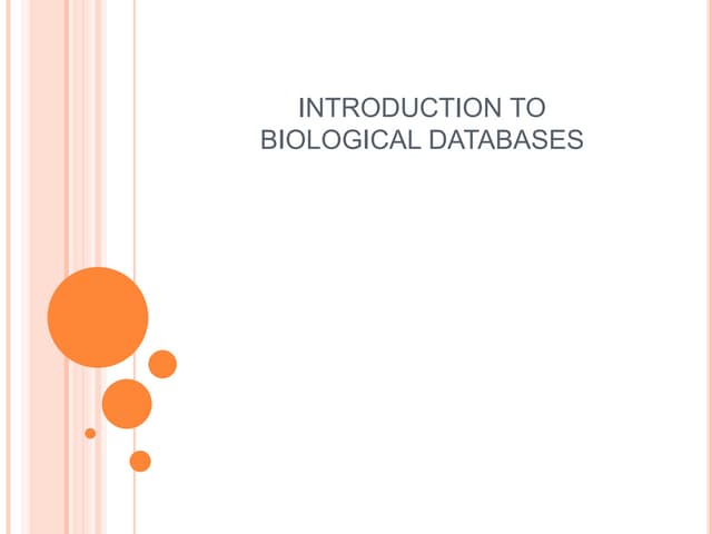 Introduction To Bioinformatics And Databasesday1 Ppt Introduction To Bioinformatics And Databasesday1 Ppt