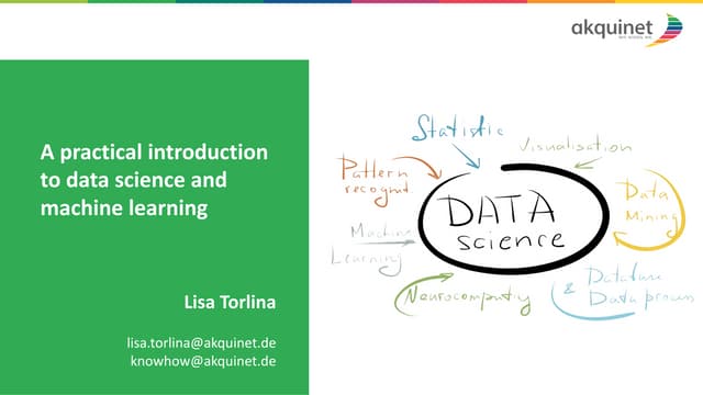 A practical introduction to data science and machine learning | PPT