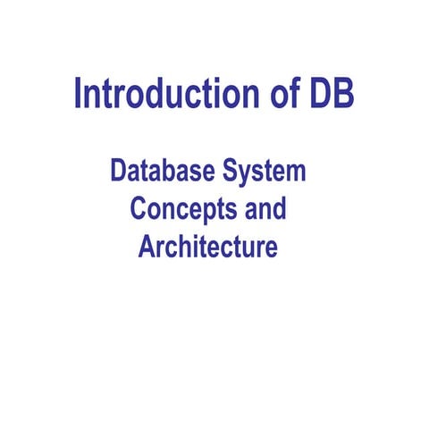 INTRODUCTION TO DATABASE | PPT
