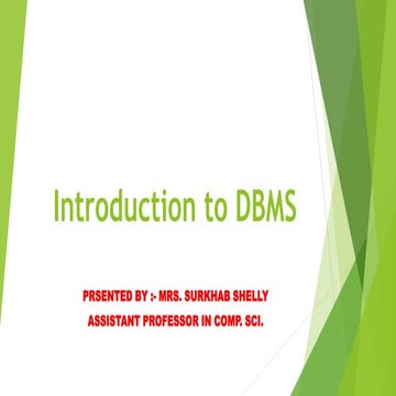 Intro to dbms | PPT