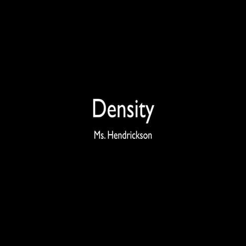 Intro to density 