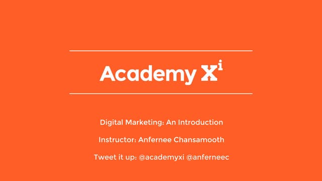 Digital Marketing: An Introduction