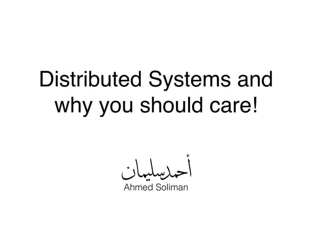 Intro to distributed systems