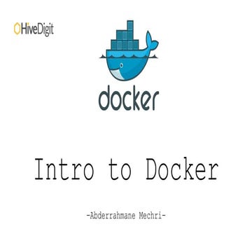 Intro to docker