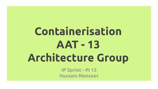 Intro to docker - innovation demo 2022