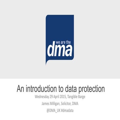 Introduction to data protection - Edinburgh - 29/04/15