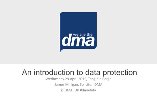 Introduction to data protection - Edinburgh - 29/04/15