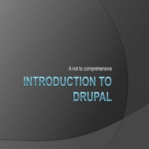 Intro to drupal