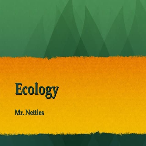Intro to ecology and the scientific method