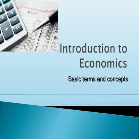 Intro to econ pt 1