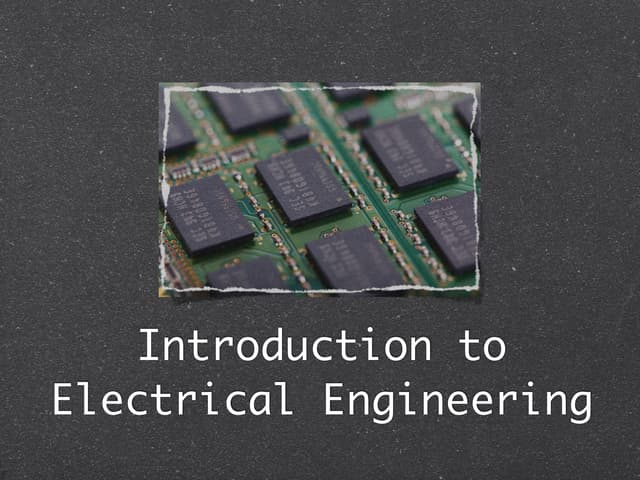 Introduction To Electrical Engineering