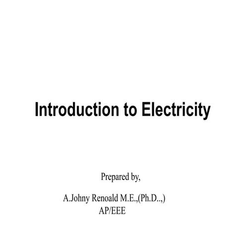 Introduction to Electricity 
