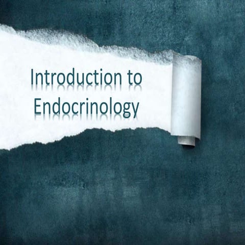 Introduction to endocrinology