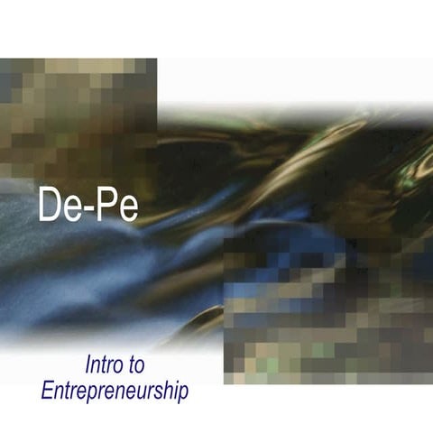 Course 1 - Intro to entrepreneurship
