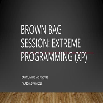 Brown Bag Session on Extreme Programming