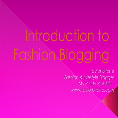 Introduction to Fashion Blogging