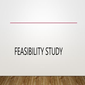 Introduction to Feasibility Study lecture