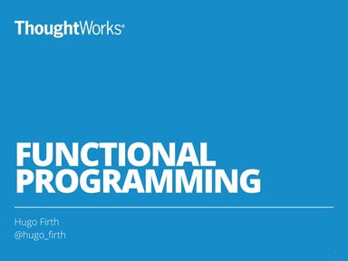 Intro to Functional Programming