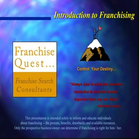 Intro To Franchising Fq 0209