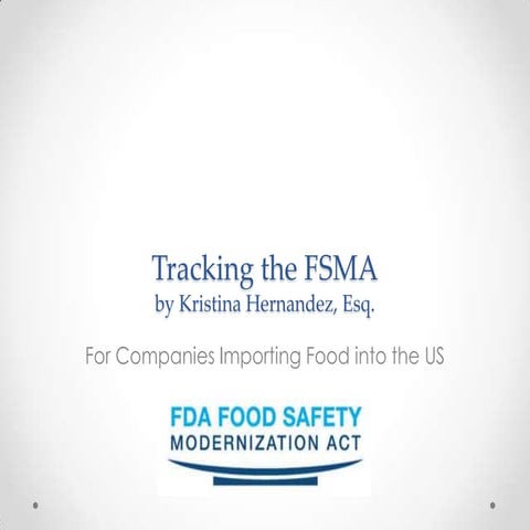 Intro to FSMA for Importers