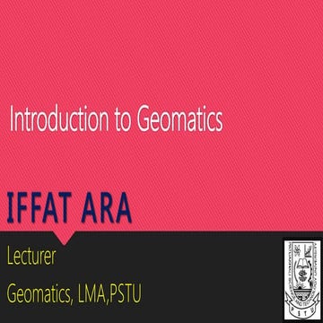 Introduction to geomatics